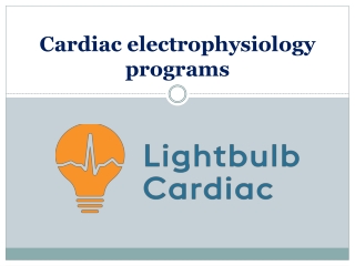 Cardiac electrophysiology programs