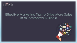 Effective Marketing Tips to Drive More Sales in eCommerce Business