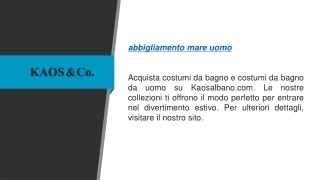 Abbigliamento mare uomo  Kaosalbano.com