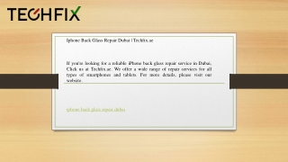 Iphone Back Glass Repair Dubai   Techfix.ae