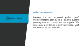 Parker Pen Engraved  Promotionalpens.com.au