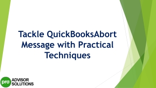 An easy way to quickly resolve QuickBooks Abort Message