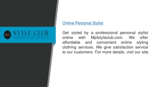 Online Personal Stylist  Mpfstyleclub.com