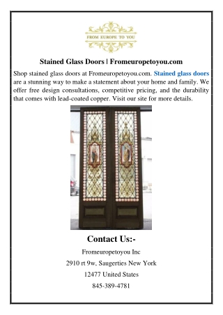 Stained Glass Doors | Fromeuropetoyou.com