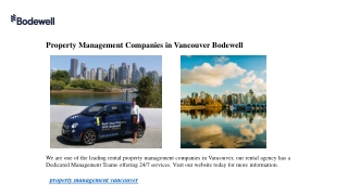 Property Management Companies in Vancouver | Bodewell