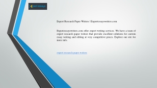 Expert Research Paper Writers  Expertessayswriters