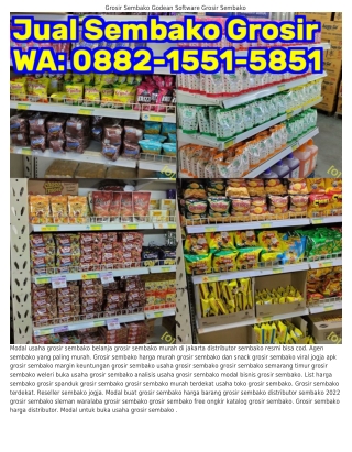 0882•I55I•585I (WA) Grosiran Sembako Lengkap List Barang Grosir Sembako