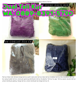 0889~8౩9l~5ᜪ90 (WA) Toko Jual Tali Kur Di Purwokerto Yang Jual Tali Kur