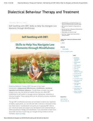 Self-Soothing with DBT_ Skills to Help You Navigate Low Moments through Mindfulness