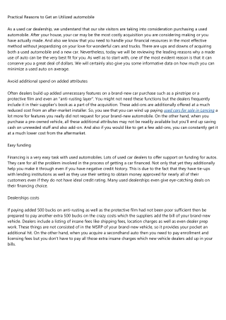 The Anatomy of a Great buy used cars Lancing
