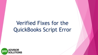 Simple step by step guide to resolve QuickBooks Script Error