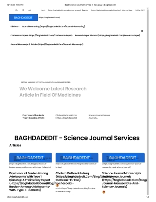 Best Scientific Journal Manuscript Services in Iraq