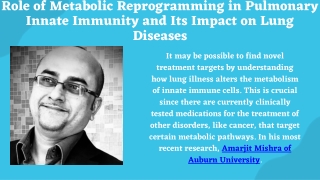 Role of Metabolic Reprogramming in Pulmonary Innate Immunity and Its Impact on Lung Diseases