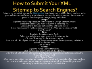 How to Submit Your XML Sitemap to Search Engines