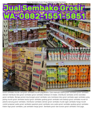 Ö88ᒿ~l55l~585l (WA) Grosir Sembako Wilayah Klaten Analisa Usaha Grosir Sembako