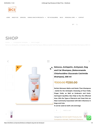 Antifungal Dog Shampoo At Best Price - Disinfecto