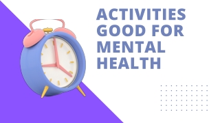 Activities Good For Mental Health