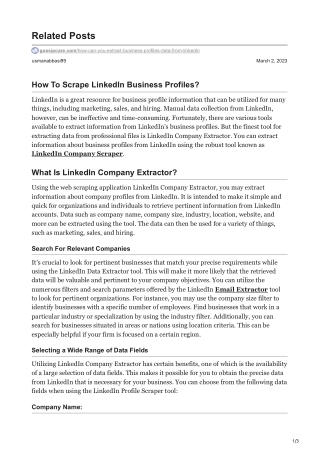 How Can You Extract Business Profiles Data From LinkedIn