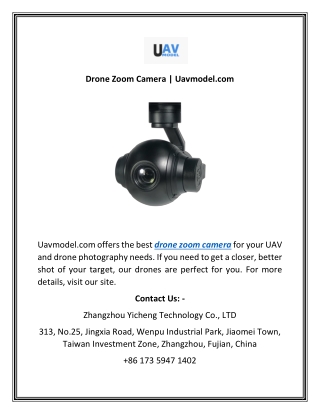 Drone Zoom Camera | Uavmodel.com