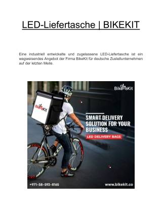 LED-Liefertasche  | BIKEKIT