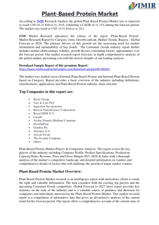 Plant-Based Protein Market