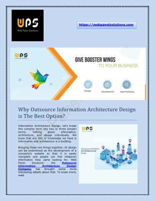 Outsource Information Architecture $ Typo Graphic Design Services - Web Panel Solutions