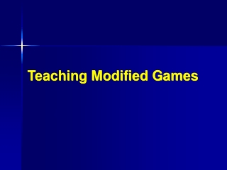 modified games