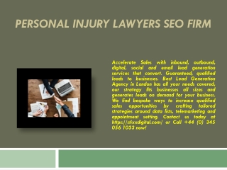 Personal Injury Lawyers SEO Firm