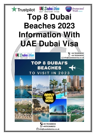 Top 8 Dubai Beaches 2023 Information With UAE Dubai Visa