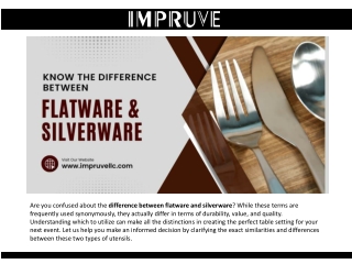 Know The Difference Between Flatware & Silverware