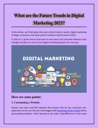 What are the future trends in digital marketing 2023