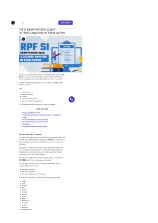 RPF SI EXAM PATTERN 2023 | GATE Wallah - PW