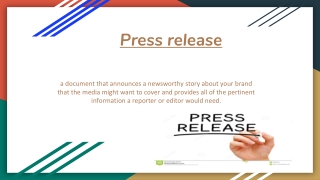 Press release ppt