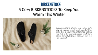 5 Cozy Birkenstocks to Keep You Warm This Winter: The Perfect Shoes for Cold Wea