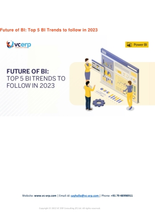 Future of BI: Top 5 BI Trends to follow in 2023