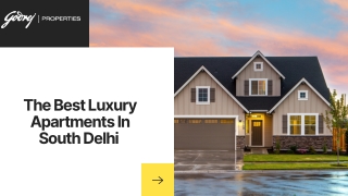 The Best Apartments In South Delhi