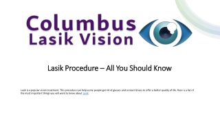 Lasik Procedure – All You Should Know