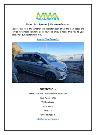 Airport Taxi Transfer  Mmatransfers.com