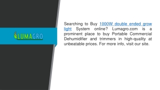 1000W double ended grow light  Lumagro.com