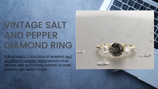 Vintage Salt And Pepper Diamond Ring | Bravermanjewelry