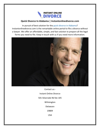 Quick Divorce In Alabama  Instantonlinedivorce.com