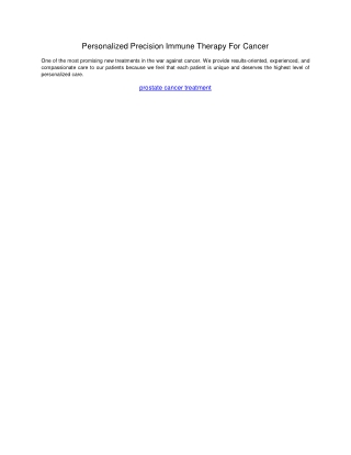 prostate cancer treatment