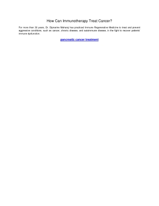 pancreatic cancer treatment
