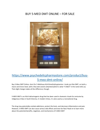 BUY 5-MEO DMT ONLINE – FOR SALE