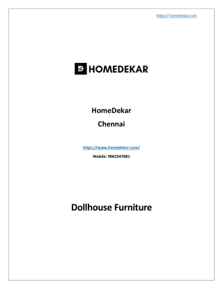 Buy miniature dollhouse furniture online