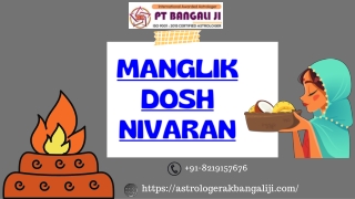 Manglik Dosh Nivaran | Call Now |  91-8219157676