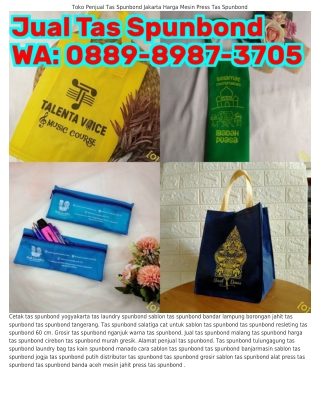 ౦889·8987·37౦5 (WA) Harga Tas Spunbond Polos Tas Spunbond Malang