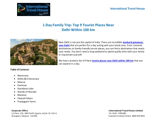 1 Day Family Trip Top 9 Tourist Places Near Delhi Within 100 km