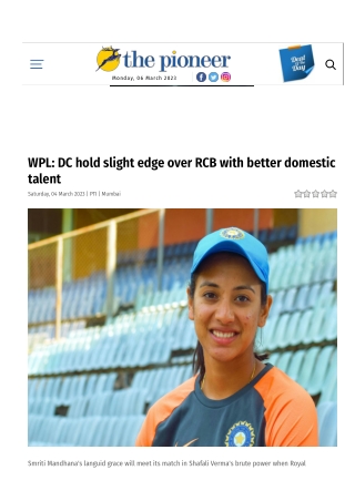 WPL DC hold slight edge over RCB with better domestic talent