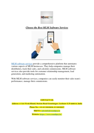 Choose the Best MLM Software Services